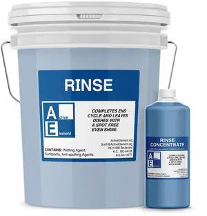 Commercial Dishwasher Rinse - Makes six 5-Gallon Pail - for High Temperature and Low Temp Dishwasher Machine - Commercial Strength Commercial Dishwasher Rinse - Makes six 5-Gallon Pail - for High Temperature and Low Temp Dishwasher Machine - Commercial Strength