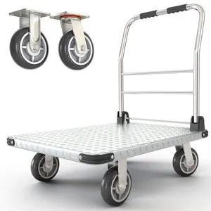 2200 lbs. Capacity Foldable Push Cart Dolly | Moving Platform Hand Truck | Heavy Duty Space Saving Collapsible | Swivel Flat Bed Wagon - Furniture Luggage Lifting 2200 lbs. Capacity Foldable Push Cart Dolly | Moving Platform Hand Truck | Heavy Duty Space Saving Collapsible | Swivel Flat Bed Wagon - Furniture Luggage Lifting
