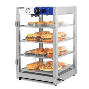4-Tier Commercial Food Warmer Pizza Warmer Countertop, Food Warmer Display with LED Lighting Removable Shelves Glass Door, Pretzel Warmer for Buffet Restaurant Cafe, 110V 800W 4-Tier Commercial Food Warmer Pizza Warmer Countertop, Food Warmer Display with LED Lighting Removable Shelves Glass Door, Pretzel Warmer for Buffet Restaurant Cafe, 110V 800W