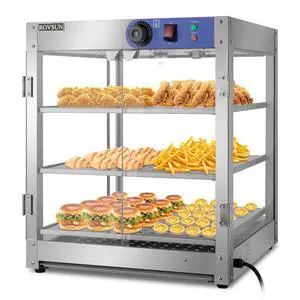 3-Tier Commercial Food Warmer, Pizza Warmer Food Warmer Display with LED Lighting Removable Shelves Glass Door, Countertop Electric Food Warmer for Buffet Restaurant 110V 800W 3-Tier Commercial Food Warmer, Pizza Warmer Food Warmer Display with LED Lighting Removable Shelves Glass Door, Countertop Electric Food Warmer for Buffet Restaurant 110V 800W