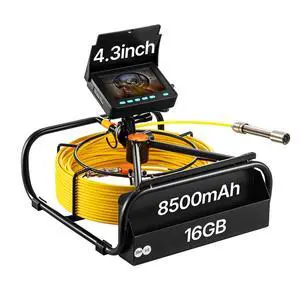 Sewer Camera, 98.4 ft/30 m, 4.3" Pipe Drain Inspection Camera with DVR Function and LED Lights, Waterproof IP68 Borescope, Industrial Endoscope for Home Wall Duct Drain Pipe Plumbing Sewer Camera, 98.4 ft/30 m, 4.3" Pipe Drain Inspection Camera with DVR Function and LED Lights, Waterproof IP68 Borescope, Industrial Endoscope for Home Wall Duct Drain Pipe Plumbing