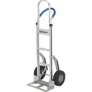 Continuous Handle Aluminum Hand Truck/Stair Skid Moving Dolly - 660-Lb. Capacity, 18in. Wide Toe Plate, 10in. Polyurethane Wheels, 54in. High Continuous Handle Aluminum Hand Truck/Stair Skid Moving Dolly - 660-Lb. Capacity, 18in. Wide Toe Plate, 10in. Polyurethane Wheels, 54in. High