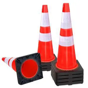 8 Pack 28 Inch Traffic Safety Cones Orange Parking Cones with Reflective Collars Heavy Duty Black Base Construction Cone Structurally Stable for Road Warning Parking Lot Public Place Traffic Control 8 Pack 28 Inch Traffic Safety Cones Orange Parking Cones with Reflective Collars Heavy Duty Black Base Construction Cone Structurally Stable for Road Warning Parking Lot Public Place Traffic Control
