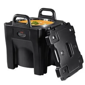 Insulated Food Carrier, 32Qt Capacity Stackable Hot Box for Catering w/Stainless Steel Barrel, Top Load LLDPE Food Warmer w/Stationary Base, for Restaurant Canteen, Black Insulated Food Carrier, 32Qt Capacity Stackable Hot Box for Catering w/Stainless Steel Barrel, Top Load LLDPE Food Warmer w/Stationary Base, for Restaurant Canteen, Black