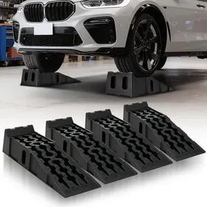 Car Ramps for Oil Changes and Lift, 4Pcs 14.4T (28,800 lbs) GVW Capacity, Portable Car Service Ramps with Anti Slip Grooves for Home Garage Maintenance, Vehicle Ramps for Auto Repair Car Ramps for Oil Changes and Lift, 4Pcs 14.4T (28,800 lbs) GVW Capacity, Portable Car Service Ramps with Anti Slip Grooves for Home Garage Maintenance, Vehicle Ramps for Auto Repair