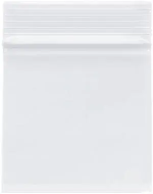 3" x 3" (Case of 8,000), 4 Mil Heavy Duty Zipper Reclosable Plastic Bags 3" x 3" (Case of 8,000), 4 Mil Heavy Duty Zipper Reclosable Plastic Bags
