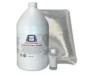 Polyester Resin with 1708x38x10 Yard Biaxial Cloth, Fiberglass Repair Kits for Boats, Automotive, RV Canoes, Jetski, Snowmobiles, with MEKP Polyester Resin with 1708x38x10 Yard Biaxial Cloth, Fiberglass Repair Kits for Boats, Automotive, RV Canoes, Jetski, Snowmobiles, with MEKP
