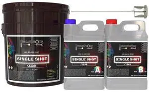 BP Resins: Single Shot |100% Solids Epoxy Resin Kit (3 Gallons) Solvent-Less, Two Component Gloss Coat Finish- Low VOC! Industrial Use, Garages, Floors, Wood, Acrylic & More! (Clear) + Free Mixer BP Resins: Single Shot |100% Solids Epoxy Resin Kit (3 Gallons) Solvent-Less, Two Component Gloss Coat Finish- Low VOC! Industrial Use, Garages, Floors, Wood, Acrylic & More! (Clear) + Free Mixer