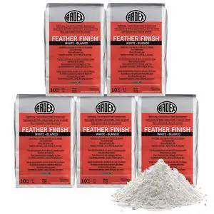 Feather Finish, Quick-Setting, Self-Drying, Cement-Based Flooring Underlayment for Smooth, Durable Floor Preparation Exceptional Bond Strength for Interior Use White Colored, 10 lbs - Pack of 5 Feather Finish, Quick-Setting, Self-Drying, Cement-Based Flooring Underlayment for Smooth, Durable Floor Preparation Exceptional Bond Strength for Interior Use White Colored, 10 lbs - Pack of 5