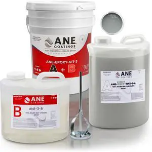 Self Leveling Epoxy Resin Kit ANE Garage Floor Epoxy Kit Spreads Seamlessly. Durable, Industrial Grade Clear Epoxy Resin for Concrete Floors and Countertops - Light Grey Self Leveling Epoxy Resin Kit ANE Garage Floor Epoxy Kit Spreads Seamlessly. Durable, Industrial Grade Clear Epoxy Resin for Concrete Floors and Countertops - Light Grey