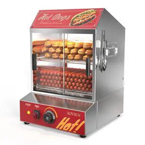 31.7QT/30L Hot Dog Steamer, 2-Tier Hot Dog Hut Steamer with 175 Hot Dogs & 40 Buns Capacity, Bun Warmer Cooker with Removable Shelves Food Clip for Party Event Concession Stand 31.7QT/30L Hot Dog Steamer, 2-Tier Hot Dog Hut Steamer with 175 Hot Dogs & 40 Buns Capacity, Bun Warmer Cooker with Removable Shelves Food Clip for Party Event Concession Stand