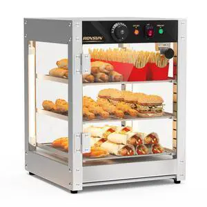 3-Tier Commercial Food Warmer, 15" Pizza Warmer Food Warmer Display with LED Adjustable Lighting Glass Door Removable Shelves, Countertop Electric Food Warmer for Buffet Restaurant 110V 800W 3-Tier Commercial Food Warmer, 15" Pizza Warmer Food Warmer Display with LED Adjustable Lighting Glass Door Removable Shelves, Countertop Electric Food Warmer for Buffet Restaurant 110V 800W