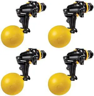 J-TPV0075DLT Topaz Trough Valve with 4.9"-Wide Float, 200L/Min, 100PSI, Detach Long Tail, 3/4" NTP Inlet, Yellow/Black (4) J-TPV0075DLT Topaz Trough Valve with 4.9"-Wide Float, 200L/Min, 100PSI, Detach Long Tail, 3/4" NTP Inlet, Yellow/Black (4)