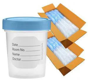 Specimen Cups with Lids 4 oz (1000 Pack) Leak-Proof Urine Sample Containers, Non-Sterile Plastic Collection Cups for Lab Testing Specimen Cups with Lids 4 oz (1000 Pack) Leak-Proof Urine Sample Containers, Non-Sterile Plastic Collection Cups for Lab Testing