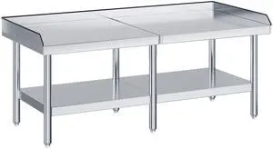 72"x30" Stainless Steel Equipment Stand & Grill Stand Table, NSF Certified with Adjustable Undershelf, Leveling Legs and Edge Baffle for Commercial Kitchen, Restaurant & Home 72"x30" Stainless Steel Equipment Stand & Grill Stand Table, NSF Certified with Adjustable Undershelf, Leveling Legs and Edge Baffle for Commercial Kitchen, Restaurant & Home
