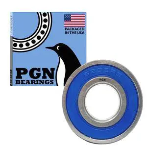 PGN (100 Pack) 6202-2RS Bearing - Lubricated Chrome Steel Sealed Ball Bearing - 15x35x11mm Bearings with Rubber Seal & High RPM Support PGN (100 Pack) 6202-2RS Bearing - Lubricated Chrome Steel Sealed Ball Bearing - 15x35x11mm Bearings with Rubber Seal & High RPM Support