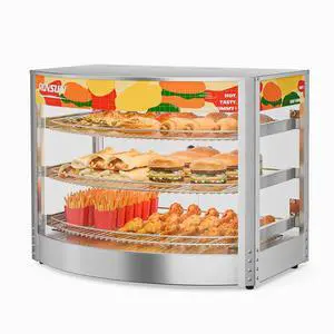 Food Warmer Pizza Warmer Countertop, 3-Tier Commerical Food Warmer Display with LED Lighting Removable Shelves Glass Door, Pretzel Warmer for Buffet Restaurant Cafe, 110V 800W Food Warmer Pizza Warmer Countertop, 3-Tier Commerical Food Warmer Display with LED Lighting Removable Shelves Glass Door, Pretzel Warmer for Buffet Restaurant Cafe, 110V 800W