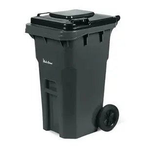 27 Gallon Outdoor Trash Can with Lid and Wheels Small Wheeled Outdoor Garbage Can Storage Outside Heavy-Duty Rolling Trash Bin for Home Office Commercial Use, Plastic Gray 27 Gallon Outdoor Trash Can with Lid and Wheels Small Wheeled Outdoor Garbage Can Storage Outside Heavy-Duty Rolling Trash Bin for Home Office Commercial Use, Plastic Gray