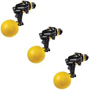 J-TPV0075DLT Topaz Trough Valve with 4.9"-Wide Float, 200L/Min, 100PSI, Detach Long Tail, 3/4" NTP Inlet, Yellow/Black (3) J-TPV0075DLT Topaz Trough Valve with 4.9"-Wide Float, 200L/Min, 100PSI, Detach Long Tail, 3/4" NTP Inlet, Yellow/Black (3)