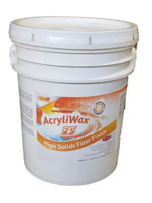 Acryliwax 25 High Solids & High Gloss Commercial Floor Wax & Finish - 5 Gallon Pail Acryliwax 25 High Solids & High Gloss Commercial Floor Wax & Finish - 5 Gallon Pail