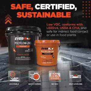 Everflow Made by MPC Polyaspartic Floor Coating Kit 3 Gallon Clear High Gloss Polyurea Garage Floor Coating Fast-Cure, 2:1 Mix Polyaspartic Top Coat for Concrete, Industrial & Commercial Surfaces Everflow Made by MPC Polyaspartic Floor Coating Kit 3 Gallon Clear High Gloss Polyurea Garage Floor Coating Fast-Cure, 2:1 Mix Polyaspartic Top Coat for Concrete, Industrial & Commercial Surfaces