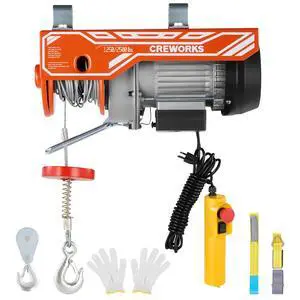Electric Hoist, 2500lbs Electric Hoist with 16.4ft Wired Remote Control 39ft Single Cable Lifting Height, 1800W Single Double Slings Hoist Lift Ceiling Winch for Factory Warehouse Garage Electric Hoist, 2500lbs Electric Hoist with 16.4ft Wired Remote Control 39ft Single Cable Lifting Height, 1800W Single Double Slings Hoist Lift Ceiling Winch for Factory Warehouse Garage