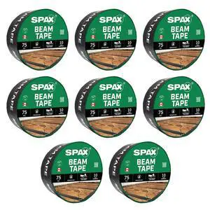 3-1/4" x 75' Deck & Flashing Tape (8 Pack Bulk) Waterproof Beam & Ledger Board Tape for Decks, Windows & Exterior Projects 10-Year UV Resistant Self-Adhering Barrier 3-1/4" x 75' Deck & Flashing Tape (8 Pack Bulk) Waterproof Beam & Ledger Board Tape for Decks, Windows & Exterior Projects 10-Year UV Resistant Self-Adhering Barrier