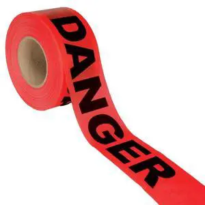 T20211 Bulk Pack 2.0-MIL Red Danger Barricade Tape, Measures 3 in. x 1000 ft. Each Roll, 12-Pack T20211 Bulk Pack 2.0-MIL Red Danger Barricade Tape, Measures 3 in. x 1000 ft. Each Roll, 12-Pack