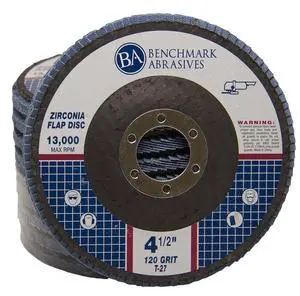 4.5" x 7/8" Premium Zirconia T27 Flat Flap Discs 4 1/2 for Angle Grinder Sanding Discs, Finishing Grinding Wheels 4 1/2 Inch for Sanding Stock Rust Removal (100 Pack) - 120 Grit 4.5" x 7/8" Premium Zirconia T27 Flat Flap Discs 4 1/2 for Angle Grinder Sanding Discs, Finishing Grinding Wheels 4 1/2 Inch for Sanding Stock Rust Removal (100 Pack) - 120 Grit