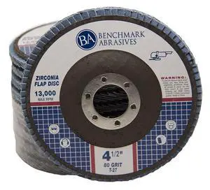 4.5" x 7/8" Premium Zirconia T27 Flat Flap Discs 4 1/2 for Angle Grinder Sanding Discs, Finishing Grinding Wheels 4 1/2 Inch for Sanding Stock Rust Removal (100 Pack) - 80 Grit 4.5" x 7/8" Premium Zirconia T27 Flat Flap Discs 4 1/2 for Angle Grinder Sanding Discs, Finishing Grinding Wheels 4 1/2 Inch for Sanding Stock Rust Removal (100 Pack) - 80 Grit