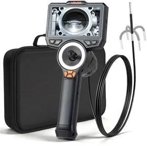 4-Way Articulating Endoscope with Light, 1080P HD Industrial Borescope Inspection Camera with 0.15-inch Ultra Slim Articulated Probe, Flexible Snake Scope Cam for Wall Automotive Inspect-4.9FT 4-Way Articulating Endoscope with Light, 1080P HD Industrial Borescope Inspection Camera with 0.15-inch Ultra Slim Articulated Probe, Flexible Snake Scope Cam for Wall Automotive Inspect-4.9FT