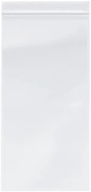 6" x 12" (Case of 2,000), 2 Mil Zipper Reclosable Plastic Bags 6" x 12" (Case of 2,000), 2 Mil Zipper Reclosable Plastic Bags