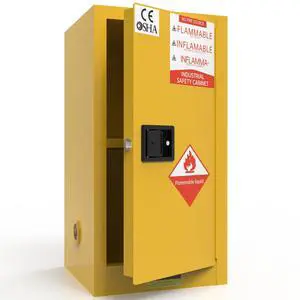 30 Gallon Flammable Storage Cabinet, 36" x 23" x 23" OSHA Fire Cabinet with ESD Grounding Cable, Stainless Steel Adjustable Shelf Flammable Safety Cabinet for Fireproof Chemical Storage 30 Gallon Flammable Storage Cabinet, 36" x 23" x 23" OSHA Fire Cabinet with ESD Grounding Cable, Stainless Steel Adjustable Shelf Flammable Safety Cabinet for Fireproof Chemical Storage
