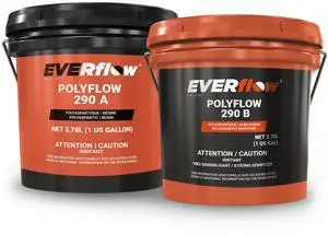 Everflow Made by MPC Polyaspartic Polyurea Coating System, Thin, Clear Coating Everflow Made by MPC Polyaspartic Polyurea Coating System, Thin, Clear Coating