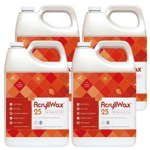 Acryliwax 25 High Solids & High Gloss Commercial Floor Wax & Finish - Case of 4 Gallons Acryliwax 25 High Solids & High Gloss Commercial Floor Wax & Finish - Case of 4 Gallons