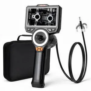 4-Way Articulating Endoscope with Light, True 1080P HD Industrial Borescope Inspection Camera, 0.24-inch Slim Articulated Probe, Flexible Snake Scope Cam for Wall Automotive Engine Inspect-4.9FT 4-Way Articulating Endoscope with Light, True 1080P HD Industrial Borescope Inspection Camera, 0.24-inch Slim Articulated Probe, Flexible Snake Scope Cam for Wall Automotive Engine Inspect-4.9FT