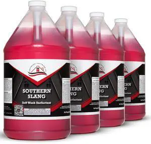 Southern Slang - Professional Exterior House Cleaner, Siding Cleaner & Roof Wash Surfactant for Pressure Washing & Soft Wash Applications | Classic Cherry Scent, 1 Gallon (4 Pack) Southern Slang - Professional Exterior House Cleaner, Siding Cleaner & Roof Wash Surfactant for Pressure Washing & Soft Wash Applications | Classic Cherry Scent, 1 Gallon (4 Pack)