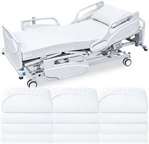 Bariatric Jersey Knit Fitted Sheets, 48"x86"x14" 12 Pack Soft Cotton Blend Hospital Bed Sheets for Nursing Homes, Assisted Living & Healthcare Use White Bariatric Jersey Knit Fitted Sheets, 48"x86"x14" 12 Pack Soft Cotton Blend Hospital Bed Sheets for Nursing Homes, Assisted Living & Healthcare Use White