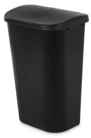 24-Pack Lift Top Wastebasket, D-Shape Trash Can w/Hinged Lid, 11.3 Gallon, Black - Modern Garbage Bin for Kitchen, Bathroom, Garage or Workspace, Fits 13-Gal Waste Liner 24-Pack Lift Top Wastebasket, D-Shape Trash Can w/Hinged Lid, 11.3 Gallon, Black - Modern Garbage Bin for Kitchen, Bathroom, Garage or Workspace, Fits 13-Gal Waste Liner
