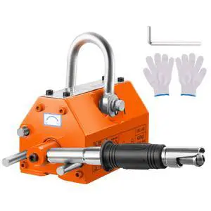 Magnetic Lifter, 880 lbs/400 kg Pulling Capacity, 2.5 Safety Factor, Neodymium & Steel, Lifting Magnet with Release, Permanent Lift Magnets, Heavy Duty Magnet for Hoist, Shop Crane, Block, Board Magnetic Lifter, 880 lbs/400 kg Pulling Capacity, 2.5 Safety Factor, Neodymium & Steel, Lifting Magnet with Release, Permanent Lift Magnets, Heavy Duty Magnet for Hoist, Shop Crane, Block, Board
