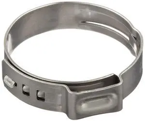16700020 StepLess Ear Clamp, One Ear, 7 mm Band Width, Clamp ID Range 15.3 mm (Closed) - 18.5 mm (Open) (Pack of 500) 16700020 StepLess Ear Clamp, One Ear, 7 mm Band Width, Clamp ID Range 15.3 mm (Closed) - 18.5 mm (Open) (Pack of 500)