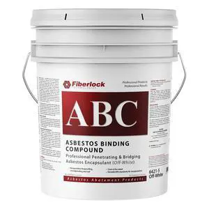 ABC Asbestos Binding Compound, Off White, 5 Gallons, Friable Asbestos Abatement Solution, Dilute with Water for Versatile Applications, Non-Flammable, Meets EPA Requirements ABC Asbestos Binding Compound, Off White, 5 Gallons, Friable Asbestos Abatement Solution, Dilute with Water for Versatile Applications, Non-Flammable, Meets EPA Requirements