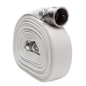 White 1 1/2" x 50' Single Jacket Camlock (Cam and Groove) Mill Discharge Hose White 1 1/2" x 50' Single Jacket Camlock (Cam and Groove) Mill Discharge Hose
