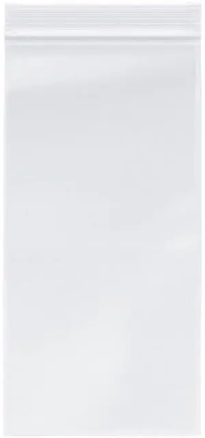 5" x 10" (Case of 2,000), 2 Mil Zipper Reclosable Plastic Bags 5" x 10" (Case of 2,000), 2 Mil Zipper Reclosable Plastic Bags