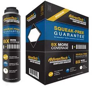Subfloor Adhesive - Heavy-Duty Polyurethane Adhesive - Gun-Applied Spray Foam for Subfloor Installation - Professional-Grade - Squeak-Free - Pack of 6 Cans - 24 oz Each Subfloor Adhesive - Heavy-Duty Polyurethane Adhesive - Gun-Applied Spray Foam for Subfloor Installation - Professional-Grade - Squeak-Free - Pack of 6 Cans - 24 oz Each
