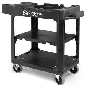 2-in-1 Heavy Duty Utility Work Cart, Rolling Tool Cart with Wheels, Convertible 3-Shelf to Flat Top Workstation, 660 Lb Capacity, Black 2-in-1 Heavy Duty Utility Work Cart, Rolling Tool Cart with Wheels, Convertible 3-Shelf to Flat Top Workstation, 660 Lb Capacity, Black