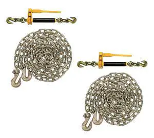 (2 Pack) 5/16 x 20' Grade 70 Chain 5/16-3/8 Peerless QuikBinder Kit H5125-0658 Ratchet Load Binder WLL #7100 (2 Pack) 5/16 x 20' Grade 70 Chain 5/16-3/8 Peerless QuikBinder Kit H5125-0658 Ratchet Load Binder WLL #7100
