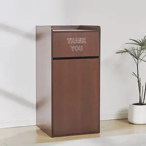Restaurant Trash Can Cabinet, Commercial Trash Cans 40 Gallon Wooden Trash Can and Garbage Receptacle with Tray Holder, Door, Large Trash Bin for Restaurants, Cafeteria, Kitchen, School, Mahogany Restaurant Trash Can Cabinet, Commercial Trash Cans 40 Gallon Wooden Trash Can and Garbage Receptacle with Tray Holder, Door, Large Trash Bin for Restaurants, Cafeteria, Kitchen, School, Mahogany
