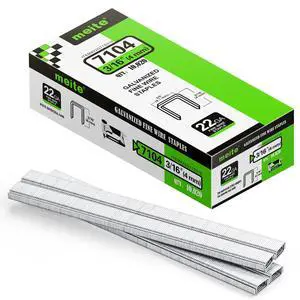 71/04 22 Gauge 71 Series 3/8-Inch (9.1 mm) Crown 3/16-Inch (4 mm) Leg Length Galvanized Upholstery Staples for MT7105 Stapler, 10,020 Counts/Box (1 Case - 20 Boxes) 71/04 22 Gauge 71 Series 3/8-Inch (9.1 mm) Crown 3/16-Inch (4 mm) Leg Length Galvanized Upholstery Staples for MT7105 Stapler, 10,020 Counts/Box (1 Case - 20 Boxes)