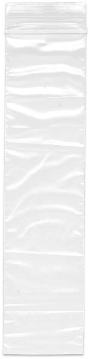 2" x 8" (Case of 8,000), 2 Mil Zipper Reclosable Plastic Bags 2" x 8" (Case of 8,000), 2 Mil Zipper Reclosable Plastic Bags